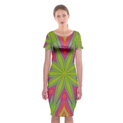 Pattern Art Abstract Art Abstract Background Classic Short Sleeve Midi Dress by Simbadda