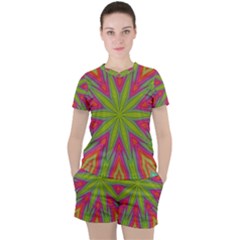 Pattern Art Abstract Art Abstract Background Women s Tee And Shorts Set