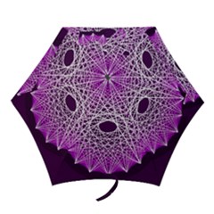 Mandala Mallow Circle Abstract Mini Folding Umbrellas by Simbadda