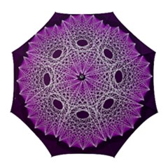 Mandala Mallow Circle Abstract Golf Umbrellas by Simbadda