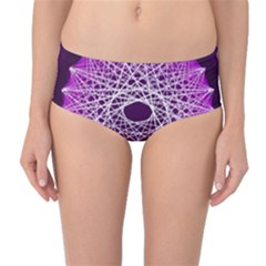 Mandala Mallow Circle Abstract Mid-waist Bikini Bottoms by Simbadda