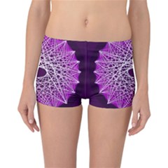 Mandala Mallow Circle Abstract Reversible Boyleg Bikini Bottoms by Simbadda