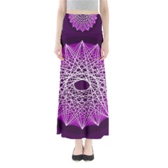 Mandala Mallow Circle Abstract Full Length Maxi Skirt by Simbadda