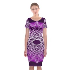 Mandala Mallow Circle Abstract Classic Short Sleeve Midi Dress