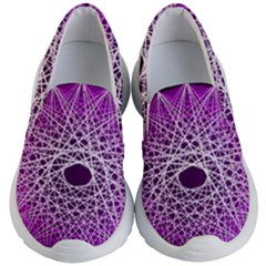 Mandala Mallow Circle Abstract Kid s Lightweight Slip Ons by Simbadda