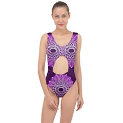 Mandala Mallow Circle Abstract Center Cut Out Swimsuit by Simbadda