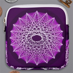 Mandala Mallow Circle Abstract Mini Square Pouch