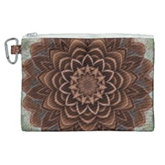 Abstract Art Texture Mandala Canvas Cosmetic Bag (xl) by Simbadda