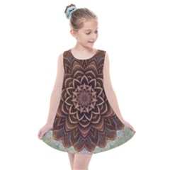 Abstract Art Texture Mandala Kids  Summer Dress