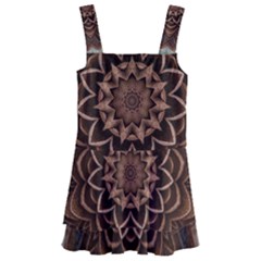 Abstract Art Texture Mandala Kids  Layered Skirt Swimsuit