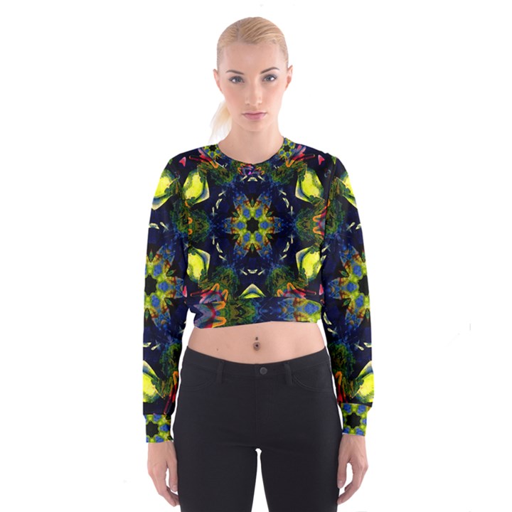 Chakra Art Healing Mandala Cropped Sweatshirt