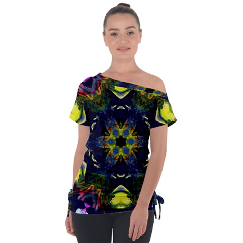 Chakra Art Healing Mandala Tie-up Tee by Simbadda