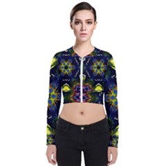 Chakra Art Healing Mandala Zip Up Bomber Jacket by Simbadda