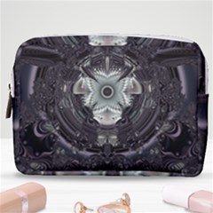 Black And White Fractal Art Artwork Design Make Up Pouch (medium)