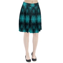 Abstract Pattern Black Green Pleated Skirt by Simbadda