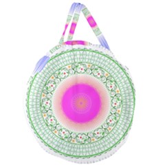 Flower Abstract Floral Giant Round Zipper Tote by Simbadda