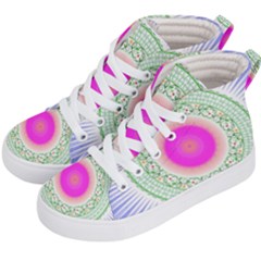 Flower Abstract Floral Kid s Hi-top Skate Sneakers by Simbadda