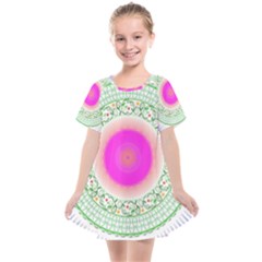 Flower Abstract Floral Kids  Smock Dress by Simbadda