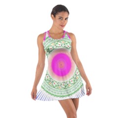 Flower Abstract Floral Cotton Racerback Dress