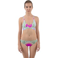 Flower Abstract Floral Wrap Around Bikini Set by Simbadda