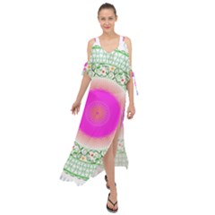 Flower Abstract Floral Maxi Chiffon Cover Up Dress