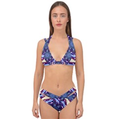 Mandala Art Design Pattern Double Strap Halter Bikini Set by Simbadda