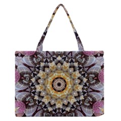 Abstract Art Texture Mandala Zipper Medium Tote Bag by Simbadda