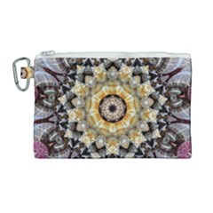 Abstract Art Texture Mandala Canvas Cosmetic Bag (large)