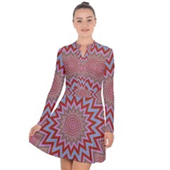 Abstract Art Abstract Background Art Pattern Long Sleeve Panel Dress