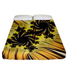 Fractal Art Colorful Pattern Fitted Sheet (queen Size) by Simbadda