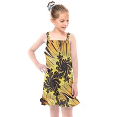 Fractal Art Colorful Pattern Kids  Overall Dress