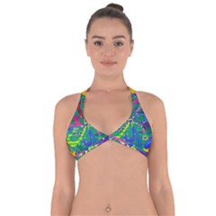 Mandala Abstract Background Image Halter Neck Bikini Top by Simbadda