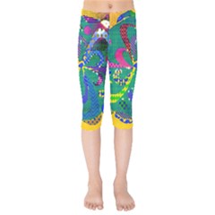 Mandala Abstract Background Image Kids  Capri Leggings 