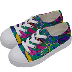 Mandala Abstract Background Image Kids  Low Top Canvas Sneakers by Simbadda