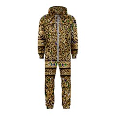 Gold Pattern Decoration Golden Hooded Jumpsuit (kids) by Simbadda