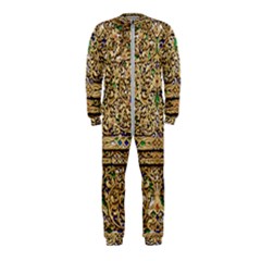 Gold Pattern Decoration Golden Onepiece Jumpsuit (kids) by Simbadda