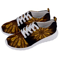 Mandala Gold Golden Fractal Men s Lightweight Sports Shoes by Simbadda