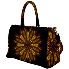 Mandala Gold Golden Fractal Duffel Travel Bag