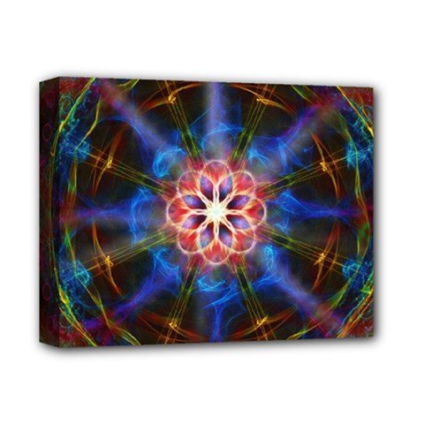 Mandala Pattern Kaleidoscope Deluxe Canvas 14  X 11  (stretched) by Simbadda