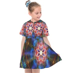 Mandala Pattern Kaleidoscope Kids  Sailor Dress