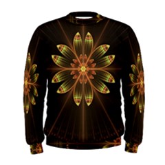 Fractal Floral Mandala Abstract Men s Sweatshirt by Simbadda