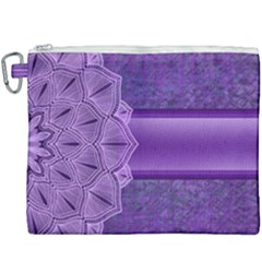 Background Mandala Purple Ribbon Canvas Cosmetic Bag (xxxl) by Simbadda