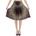 Julian Star Star Fun Green Violet Flared Midi Skirt View1