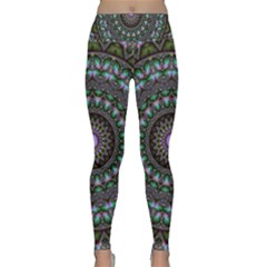 Fractal Kaleidoscope Mandala Lightweight Velour Classic Yoga Leggings