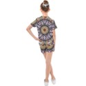 Abstract Art Texture Mandala Kids  Mesh Tee and Shorts Set View2