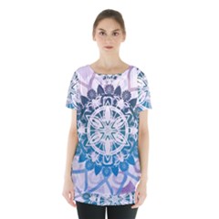 Mandalas Symmetry Meditation Round Skirt Hem Sports Top by Simbadda