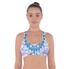 Mandalas Symmetry Meditation Round Cross Back Sports Bra by Simbadda