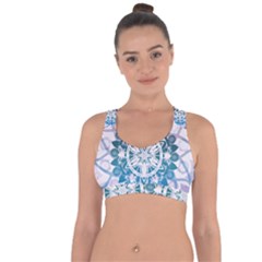 Mandalas Symmetry Meditation Round Cross String Back Sports Bra by Simbadda