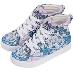 Mandalas Symmetry Meditation Round Kid s Hi-top Skate Sneakers by Simbadda