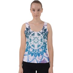 Mandalas Symmetry Meditation Round Velvet Tank Top